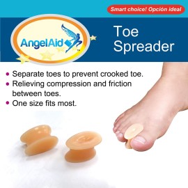 Angelaid Toe Spreader Gel Separator Overlap, Crooked Toe Corrector