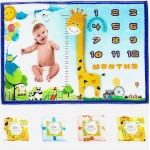 Baby Monthly Milestone Blanket - Large 60x40 Memory Blanket w/Growth Tracker, Soft Fleece First Year for Girl, Boy, Monthly Nursery Swaddling Blankets for Newborn Beautiful Shower Gift