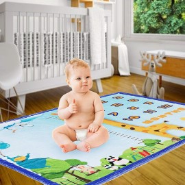 Baby Monthly Milestone Blanket - Large 60x40 Memory Blanket w/Growth Tracker, Soft Fleece First Year for Girl, Boy, Monthly Nursery Swaddling Blankets for Newborn Beautiful Shower Gift