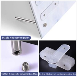 Kalolary Large Size Nail Art Showing Holder, Magnetic Marble Nail Art Detachable Color Card Display Board Acrylic False Tip Display Stand Rack