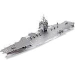 Piececool 3D Metal Puzzles for Adults, USS Enterprise CVN-65 Battleship Model Building Kits, DIY 3D Metal Puzzle Aircraft Carrier Toy for Adults, Great Gifts Idea, 130 Pcs