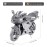 Piececool 3D Metal Puzzles for Adults, DIY 3D Motorcycle Model Kits, Brain Teaser Puzzles for Teen Students Men Craft Kits Toys, Great Birthday Gifts, 72 Pcs