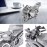 Piececool 3D Metal Puzzles for Adults, DIY 3D Motorcycle Model Kits, Brain Teaser Puzzles for Teen Students Men Craft Kits Toys, Great Birthday Gifts, 72 Pcs