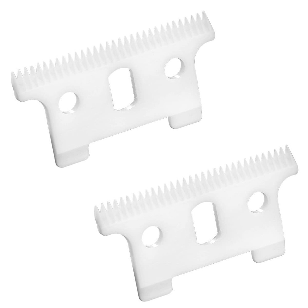 FOXSONIC 2pcs Replacement Ceramic Blade for 04521 t outliner Hair Trimmer andis Gtx GTO T-Outliner Trimmer Ceramic movable blade Replacement T Blade (WHITE) FOXSONIC 2pcs Replacement Ceramic Blade for 04521 t outliner Hair Trimmer andis Gtx GTO T-Outliner Trimmer Ceramic movable blade Replacement T Blade (WHITE)