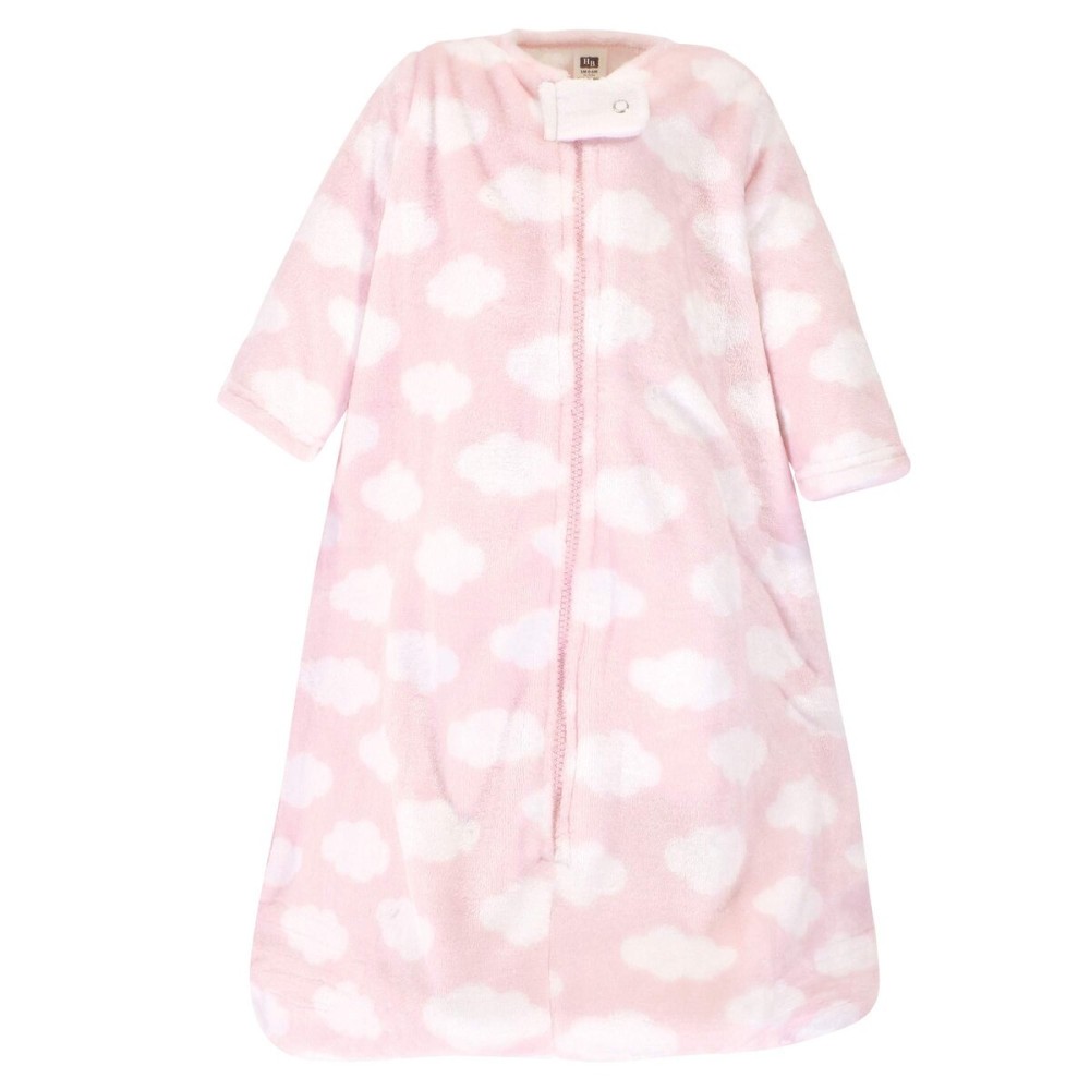Hudson Baby Unisex Baby Plush Sleeping Bag, Sack, Blanket, Pink Clouds, 12-18 Months