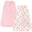 Hudson Baby Unisex Baby Premium Quilted Sleeveless Sleeping Bag and Wearable Blanket, Girl Forest, 6-12 Months