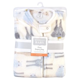 Hudson Baby Unisex Baby Plush Sleeping Bag, Sack, Blanket, Royal Safari, 0-6 Months