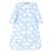 Hudson Baby Unisex Baby Plush Sleeping Bag, Sack, Blanket, Blue Clouds, 6-12 Months