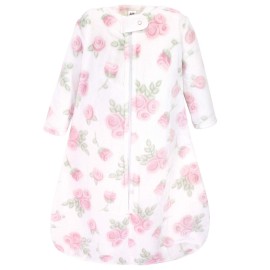 Hudson Baby Unisex Baby Plush Sleeping Bag, Sack, Blanket, Pink Rose, 12-18 Months