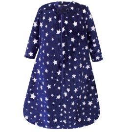 Hudson Baby Unisex Baby Plush Sleeping Bag, Sack, Blanket, Navy Stars, 0-6 Months