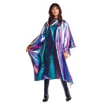 Betty Dain The Aurora Collection All Purpose Cape, 54 W x 65 L, Water & Chemical Proof, Machine Washable, Adjustable Snap Closure, Matches Other The Aurora Collection Products, Holographic Design