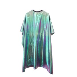 Betty Dain The Aurora Collection All Purpose Cape, 54 W x 65 L, Water & Chemical Proof, Machine Washable, Adjustable Snap Closure, Matches Other The Aurora Collection Products, Holographic Design