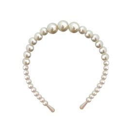 Aimimer Bridal Pearl Headband 3 Pcs Vintage Large Pearl Tiara Crown Ivory Simulated Pearl Hair Hoop for Wedding Prom Party Hair Jewelry for Women and Girls Aimimer Bridal Pearl Headband 3 Pcs Vintage Large Pearl Tiara Crown Ivory Simulated Pearl Hair Hoop for Wedding Prom Party Hair Jewelry for Women and Girls