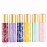 6 Pcs 10ml 1/3 Oz Glass Roll On Bottles,Empty Glass Roller Bottles With Stainless Steel Roller Balls,Golden Aluminum Lid-6 Printed Flower Style Travel Vial Container