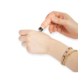 6 Pcs 10ml 1/3 Oz Glass Roll On Bottles,Empty Glass Roller Bottles With Stainless Steel Roller Balls,Golden Aluminum Lid-6 Printed Flower Style Travel Vial Container