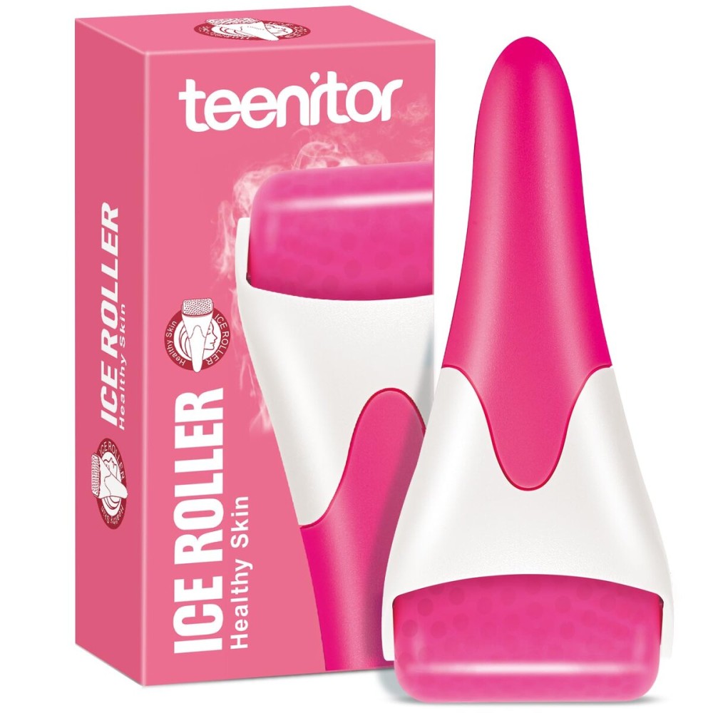 Teenitor Ice Roller, Cold Therapy for Face & Eye Puffiness Relief, Reduce Inflammation, Swelling, and Pain, Mint Scent, Red Teenitor Ice Roller, Cold Therapy for Face & Eye Puffiness Relief, Reduce Inflammation, Swelling, and Pain, Mint Scent, Red