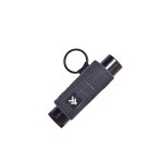 Thread Wallets Elastic Lip Balm and Gloss Holder Keychain (Black)