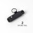 Thread Wallets Elastic Lip Balm and Gloss Holder Keychain (Black)