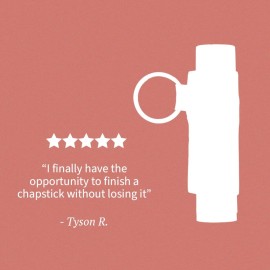 Thread Wallets Elastic Lip Balm and Gloss Holder Keychain (Black)