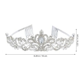 2Pcs Prom Queen Sash and Tiara Set Rhinestone Crystal Tiara Crown for Birthday Weddding Graduate Party Accessories