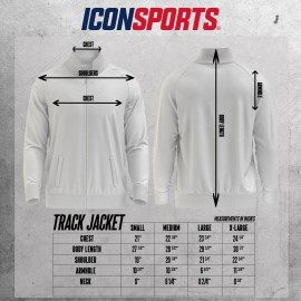 Icon Sports FC Barcelona Soccer Track Jacket - Officially Licensed Unisex Zip-Up Outerwear Navy S