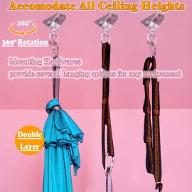 Sensory Swing for Kids with 360 Swivel Hook, Saggy-Resistant Double-Layer Fabric Indoor/Outdoor Cocoon Therapy Swing for Autism, Yoga & Play