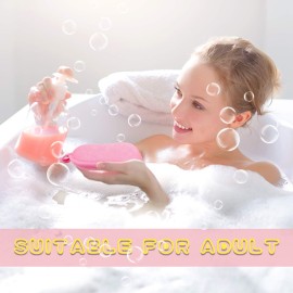 Tatuo 4 Pieces Baby Bath Sponge Cotton Baby Sponge Toddler Soft and Absorbent Loofah for Kids Babies Men Women(Red, Purple)