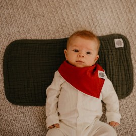 Parker Baby Co. Muslin Burp Cloths, 100% Cotton Burping Clothes, Newborn Essential, Must-Have Baby Registry, Modern and Trendy Colors, 20x11 Unisex Large Baby Burp Cloths, Pack of 4