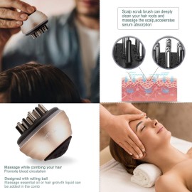 Oradrem Scalp Applicator Comb for Hair Scalp Treatment, Scalp Treatment Applicator Brush Thinning Hair and Hair Loss Apply to Various Brands Hair Groth Serum Oil (Gold)