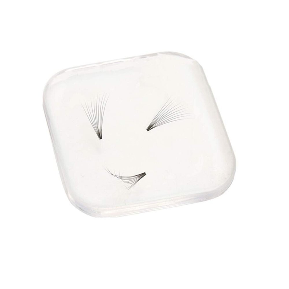 6Pcs Silicone Easy Fan Volume Lash Pads Blooming Lash Pallet Patches Square Eyelash Fan Holder Eyelash Extension Supplies for Easy Fan Volume Lashes Makeup Tools, Clear