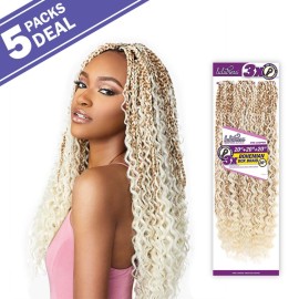 LULUTRESS Sensationnel Crochet Braids 3X Pre-Looped Bohemian Box Braid 20 (5-PACK, 1B) LULUTRESS Sensationnel Crochet Braids 3X Pre-Looped Bohemian Box Braid 20 (5-PACK, 1B)