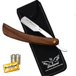 Sharpend Professional straight razor for men Handmade stainless Steel straight Razor kit Barber Razor Men Straight Razor Blade shavette straight edge razor with 20 double edge blades