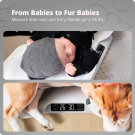Greater Goods Digital Baby Scale with in-House Algorithm for Wiggly Babies, Infants, and Toddlers