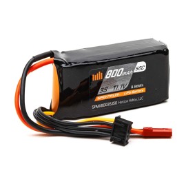 Spektrum 11.1V 800mAh 3S 50C LiPo Battery: JST, SPMX8003SJ50