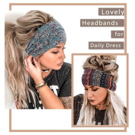 Gangel Boho Criss Cross Headbands Twisted Floral Printed Hairbands Elastic Cotton Stretch Wide Head Wrap Knotted Hair Scarfs Fashion Hair Accessories for Women (Pack of 3) (unique) Gangel Boho Criss Cross Headbands Twisted Floral Printed Hairbands Elastic Cotton Stretch Wide Head Wrap Knotted Hair Scarfs Fashion Hair Accessories for Women (Pack of 3) (unique)