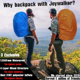 Joy Walker Waterproof Backpack Rain Cover for (15-90L), Upgraded Anti-slip Cross Buckle Straps, Triple Strengthened Layers for Hiking Camping Traveling (Camouflage, XXL (for 70-90L backpack))