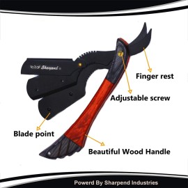 Sharpend Professional straight razor for men Handmade stainless Steel straight Razor kit Barber Razor Men Straight Razor Blade shavette straight edge razor with 10 double edge blades Sharpend Professional straight razor for men Handmade stainless Steel straight Razor kit Barber Razor Men Straight Razor Blade shavette straight edge razor with 10 double edge blades