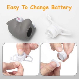 wonuu Duck Bike Bell with Light and Helmet Cute Hamster Bicycle Horn, Dashboard Decoration Hamster Toy Motorcycle Bike Bells Rubber Duck Car Dashboard Decorations