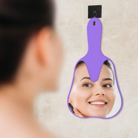 Annhua Tooth Shaped Mirror Hand Held Face Mirror Cute, Handheld Mirrors with Handle Purple Small Makeup Shower Mirror, Used for Salon|Barber|Dentist Clinic|Hairdressing Annhua Tooth Shaped Mirror Hand Held Face Mirror Cute, Handheld Mirrors with Handle Purple Small Makeup Shower Mirror, Used for Salon|Barber|Dentist Clinic|Hairdressing