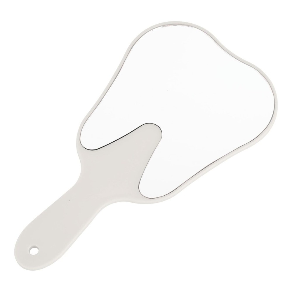 Annhua Handheld Mirrors with Handle Small Face Mirror, Tooth Shaped Hand Mirror Makeup, Used for Dentist Office, Clinic, Bathroom, Barber and Salon - White Annhua Handheld Mirrors with Handle Small Face Mirror, Tooth Shaped Hand Mirror Makeup, Used for Dentist Office, Clinic, Bathroom, Barber and Salon - White