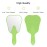 Annhua Hand Mirror Small Face Mirrors, Handheld Mirrors with Handle Tooth Shaped Mirror Tool for Dentist Clinic, Barber, Salon and Hairdreesing - Green