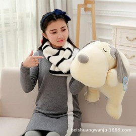 OUKEYI Sleep dog Plush Hugging Pillow, Very Soft Puppy Stuffed Animals Toy Gifts Gray 20 inch