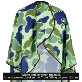 Professional Hair Cutting Cape Waterproof Barber Cape with Adjustable Snap Closure Hair Cutting Accessories Barber Cape, Hairdressing Salon Cape for Men 63 x 55.9 Inches