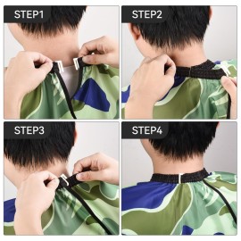 Professional Hair Cutting Cape Waterproof Barber Cape with Adjustable Snap Closure Hair Cutting Accessories Barber Cape, Hairdressing Salon Cape for Men 63 x 55.9 Inches