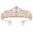 COCIDE Tiara Crystal Crowns Princess Rhinestone Crown with Combs Bride Headbands Bridal Wedding Prom Birthday Party Hair Accessories Jewelry for Women Girls (Rose Gold)