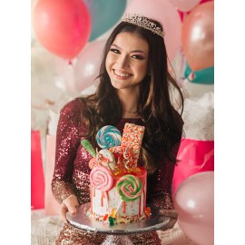 COCIDE Tiara Crystal Crowns Princess Rhinestone Crown with Combs Bride Headbands Bridal Wedding Prom Birthday Party Hair Accessories Jewelry for Women Girls (Rose Gold)