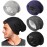 4 Pcs Satin Lined Sleep Bonnet Silk Sleep Cap Slouchy Beanie Hat Night Sleeping Head Wrap for Women Men Curly Hair(Dark Colors)