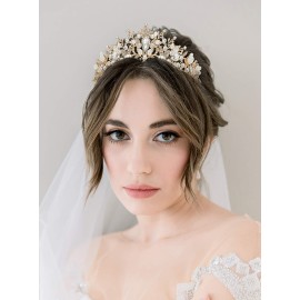 SWEETV Jeweled Wedding Tiaras and Crowns for Women, Metal Princess Tiara Queen Crown for Bride, Bridal Headpieces for Birthday Quinceanera Pageant Prom, Gold SWEETV Jeweled Wedding Tiaras and Crowns for Women, Metal Princess Tiara Queen Crown for Bride, Bridal Headpieces for Birthday Quinceanera Pageant Prom, Gold