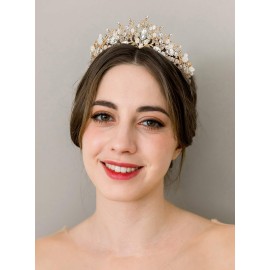 SWEETV Jeweled Wedding Tiaras and Crowns for Women, Metal Princess Tiara Queen Crown for Bride, Bridal Headpieces for Birthday Quinceanera Pageant Prom, Gold SWEETV Jeweled Wedding Tiaras and Crowns for Women, Metal Princess Tiara Queen Crown for Bride, Bridal Headpieces for Birthday Quinceanera Pageant Prom, Gold