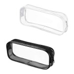 sowaka 2 Pcs Cosmetic Pouch Bag with Zipper Transparent Waterproof PVC Pencil Case Large Capacity Toiletry Bags for Travel Home Office Make up Brushes Storage